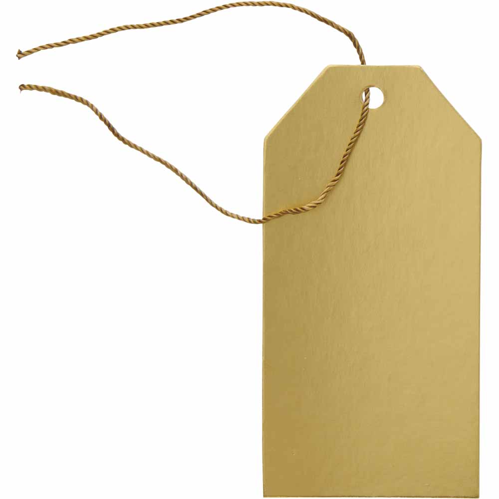 Wilko Luxe Plain  Gold Tags Image