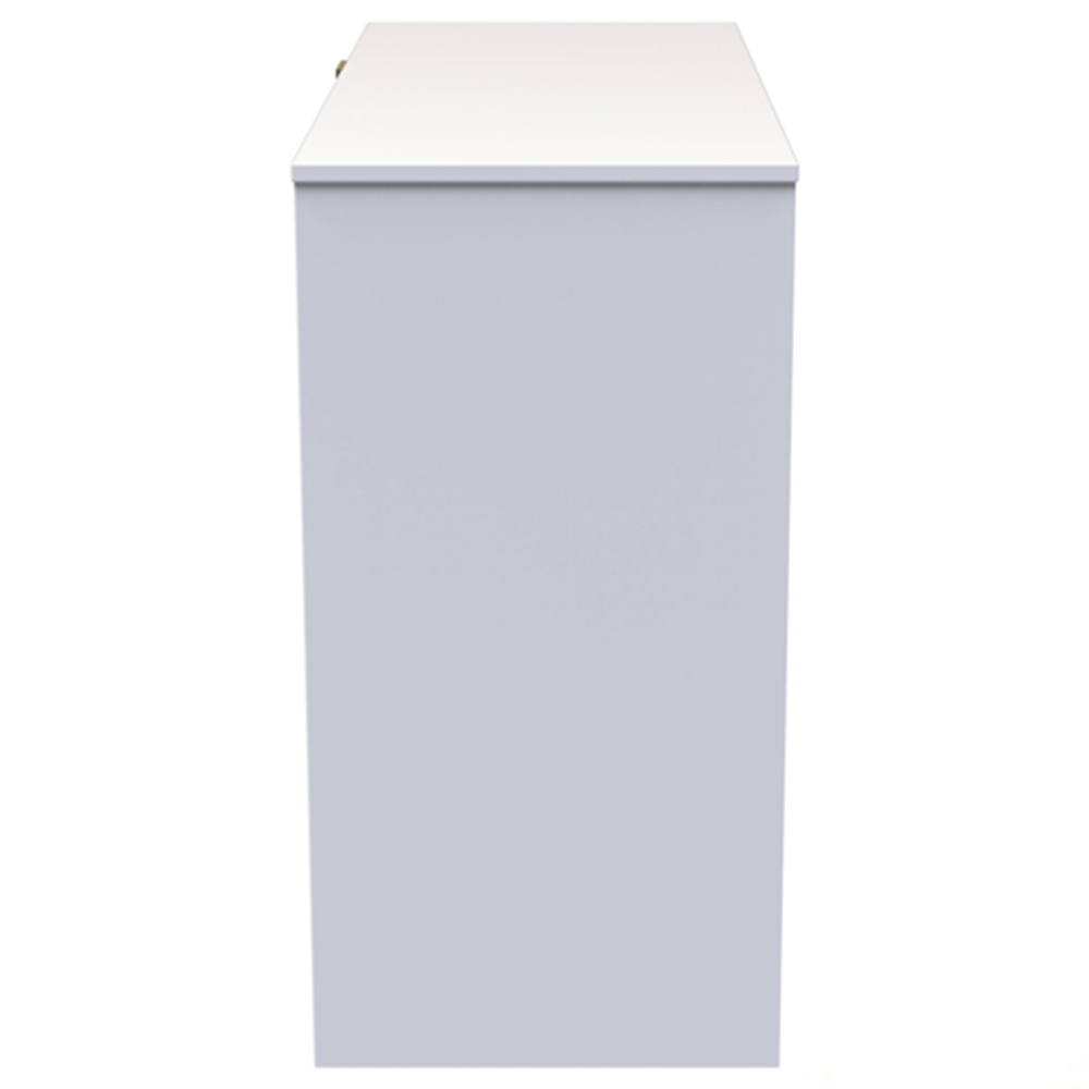 Crowndale Cube 4 Drawer Matt Indigo and White Dressing Table Ready Assembled Image 4