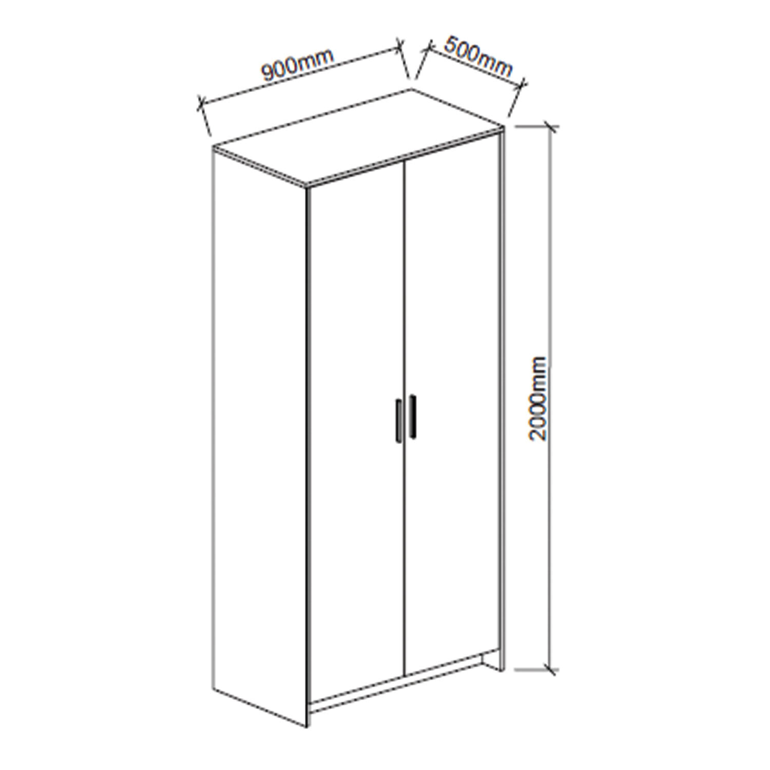 Hartley 2 Door Wardrobe Image 5