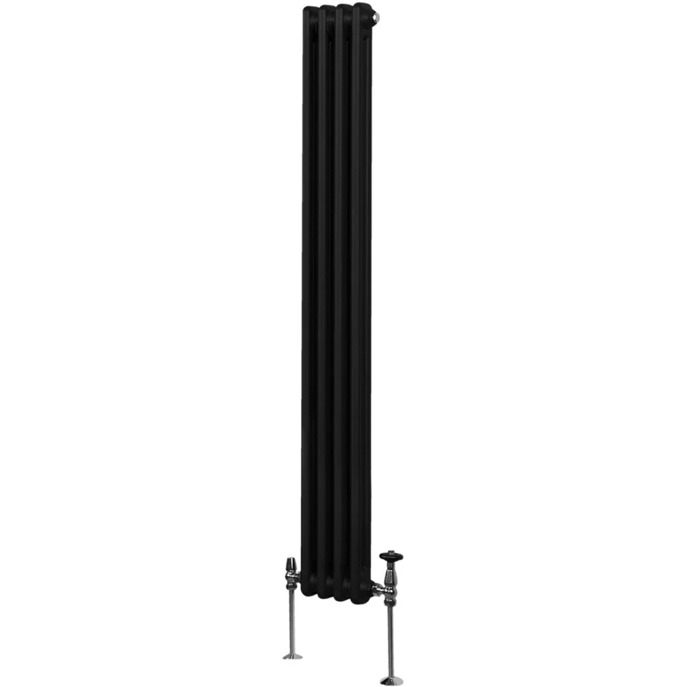 Monster Shop 2121 BTU Black Traditional 2 Column Radiator 1800 x 202mm Image 3