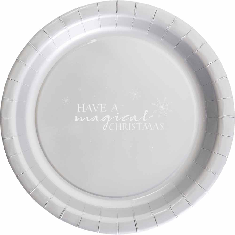 Wilko Dreamland Silver Paper Plates 6 Pack Wilko