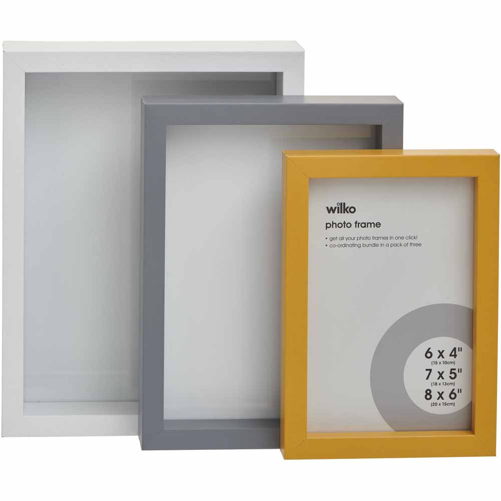 Wilko Ochre Multi Photo Frame 3pk Wilko