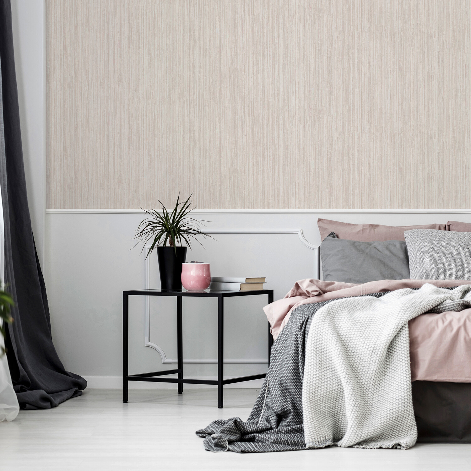 Diamond Plain Blush Wallpaper - Blush Image 5