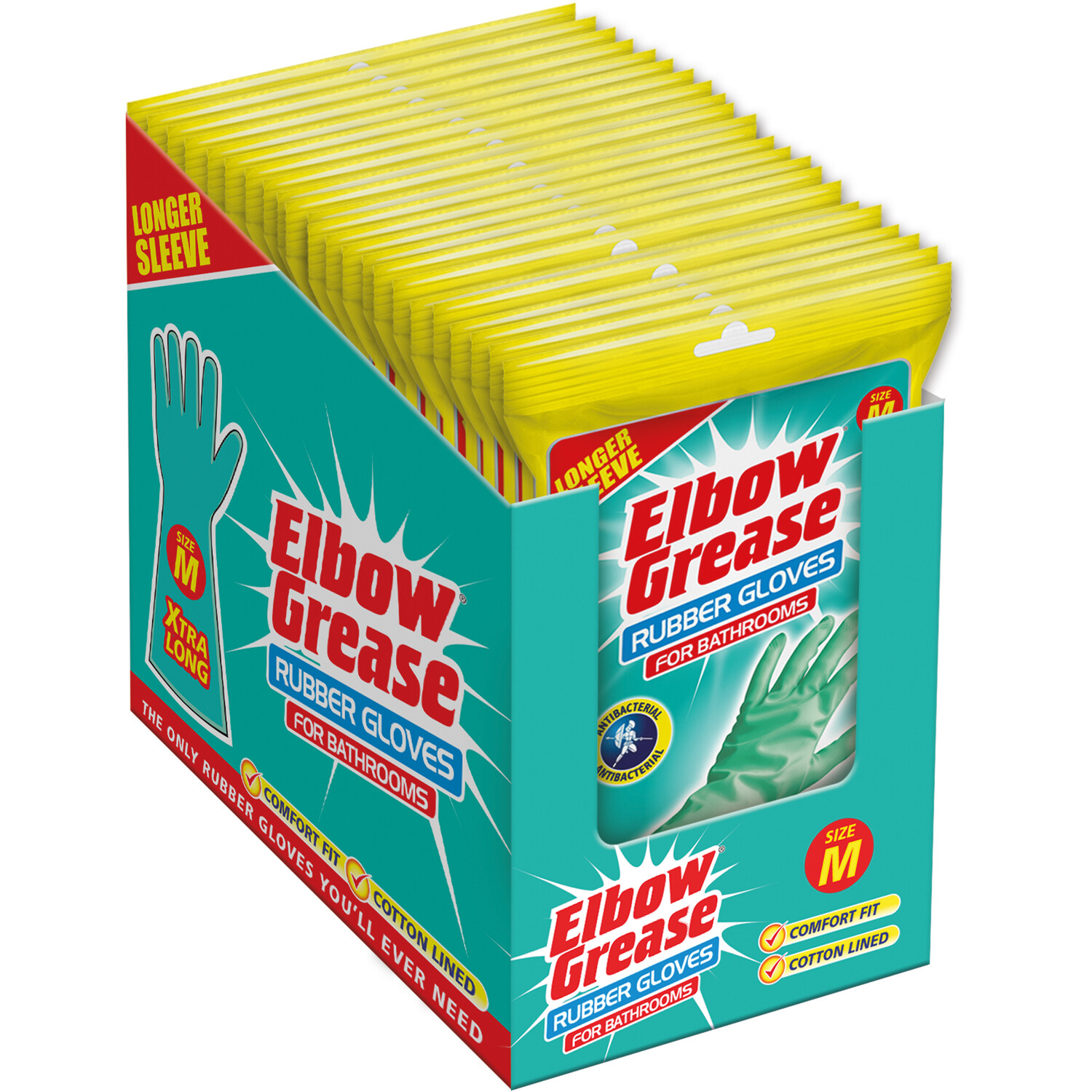 Elbow Grease Rubber Gloves for Bathrooms - Blue Image 2
