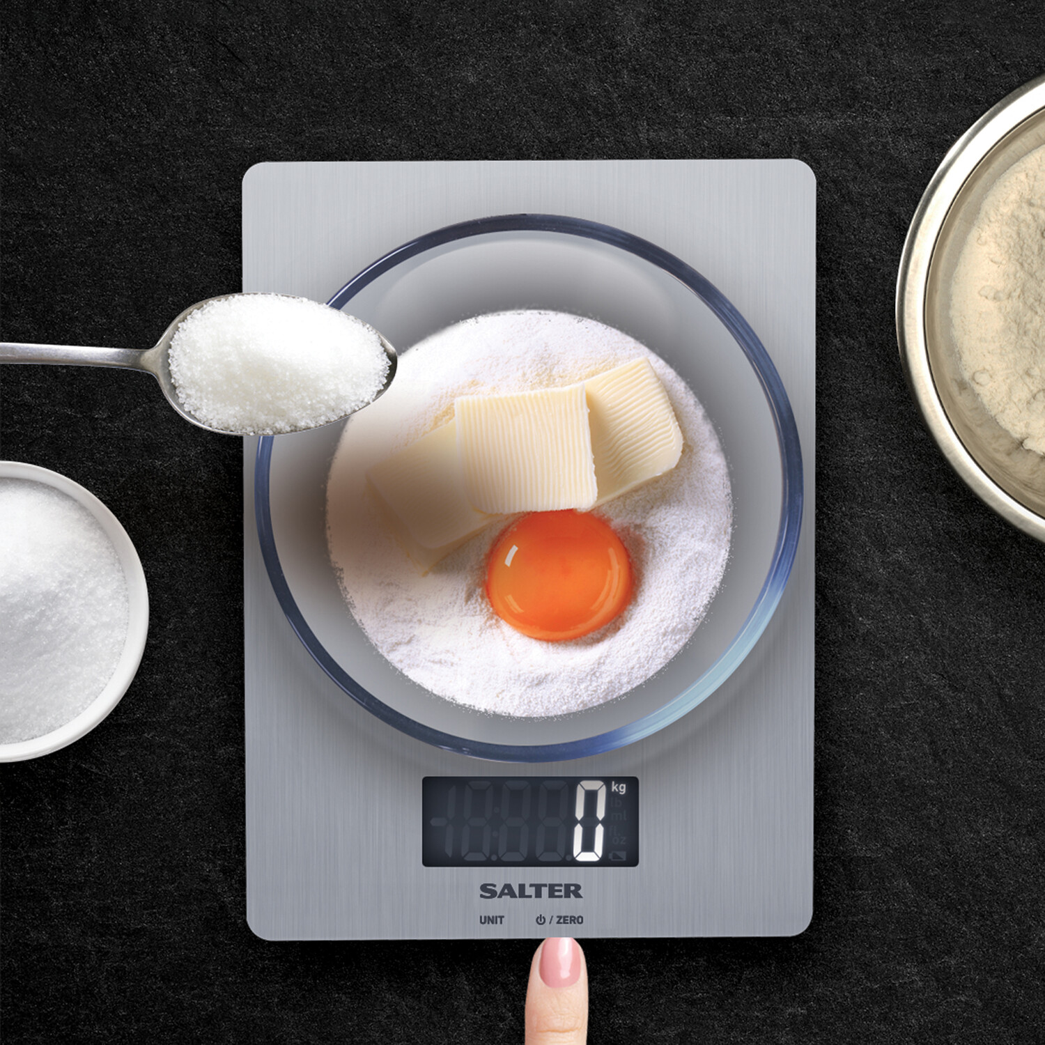 Salter Digital Kitchen Scale 5kg Chrome Image 2