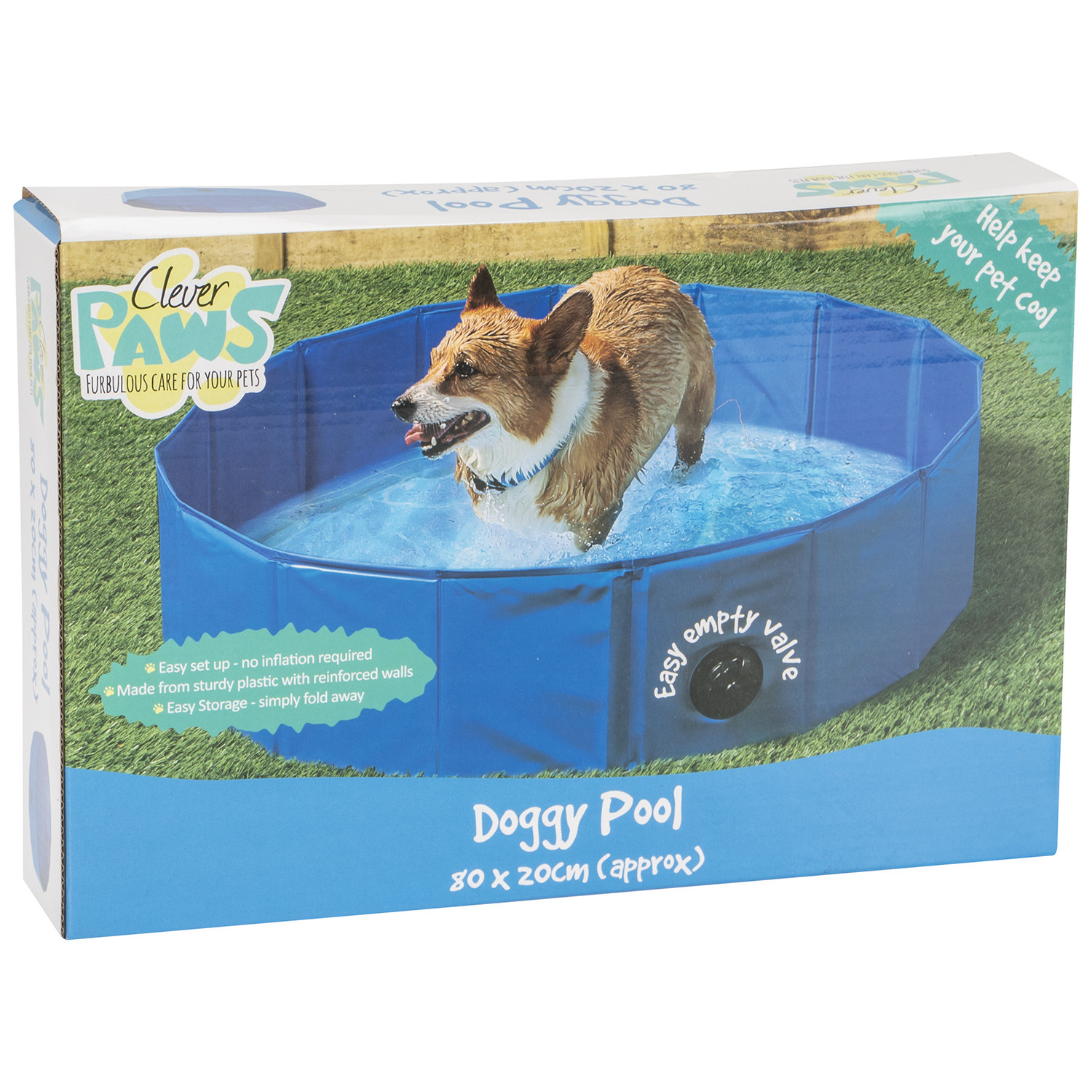 Clever Paws Doggy Paddling Pool 80cm Image 1