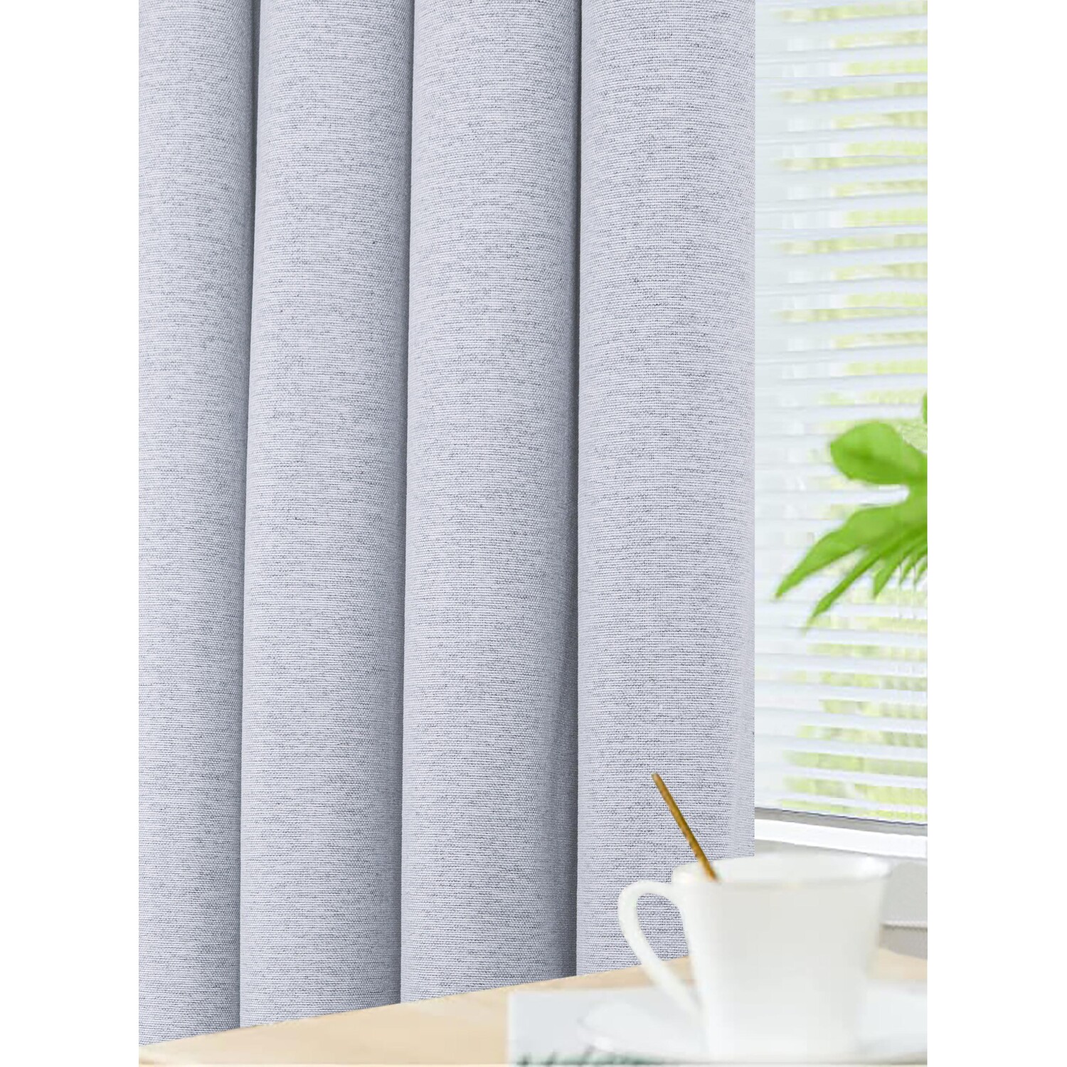 Divante Dusk Blackout Thermal Curtains - Silver / 229cm Image 4