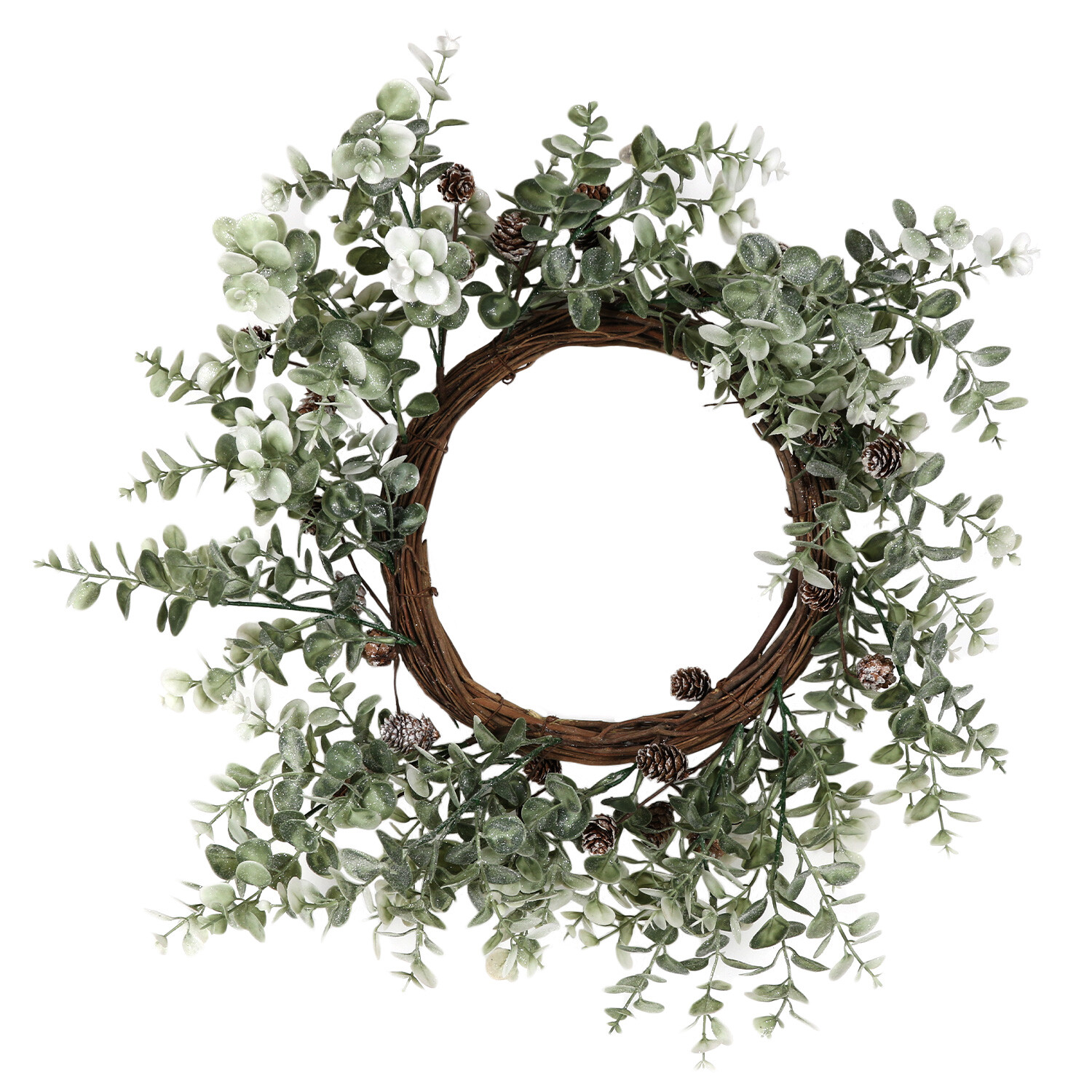 Eucalyptus and Pinecone Wreath - Green Image