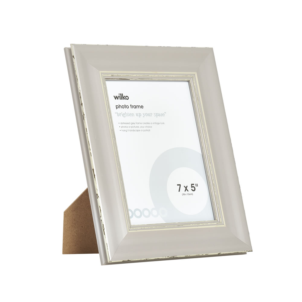 Wilko Grey Distressed Photo Frame 7 x 5 Inch Wilko