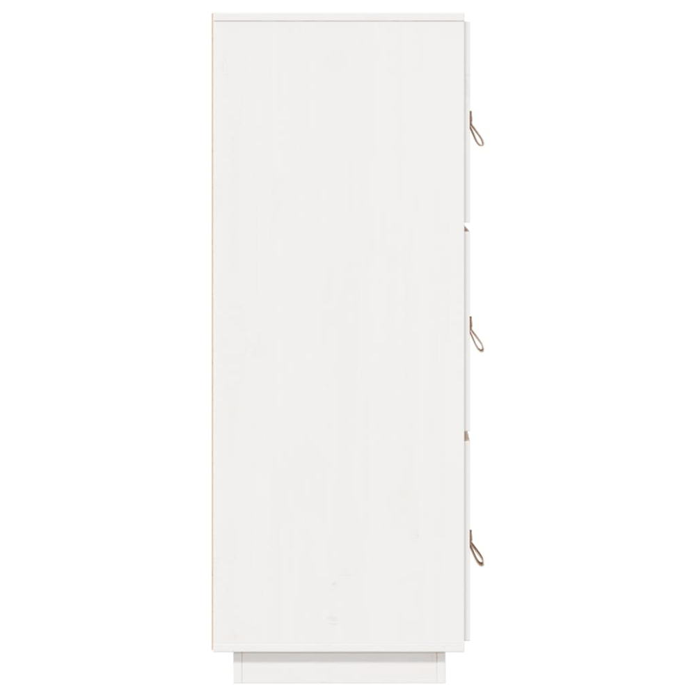 vidaXL 3 Door White Pine Wood Highboard Image 6