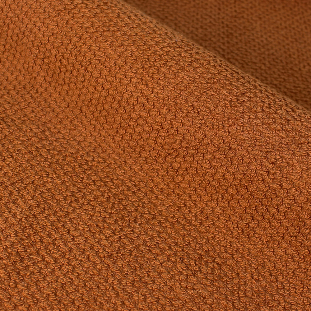 furn. Textured Cotton Brown Bath Towel Image 3