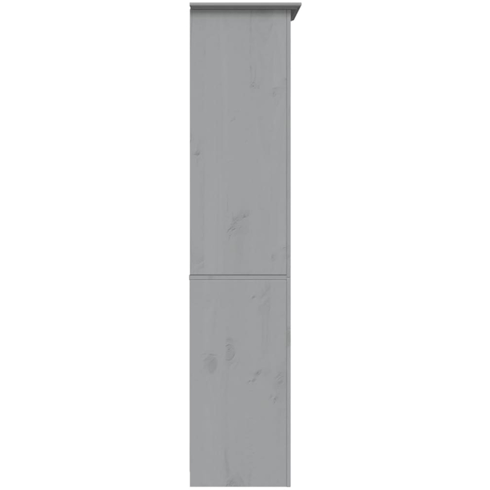 vidaXL Bodo 5 Shelf Grey Solid Pine Wood Bookcase Image 4