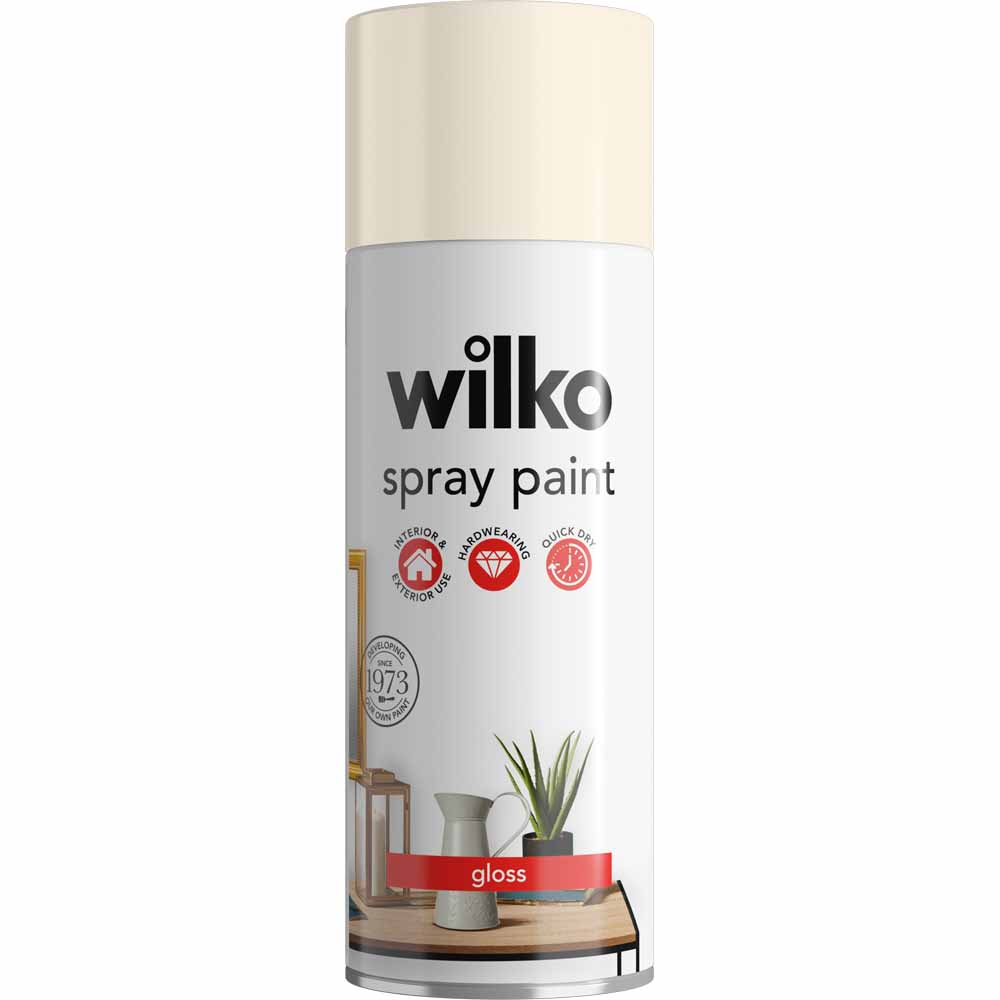 Wilko Enamel Spray Antique White 400ml Image 1