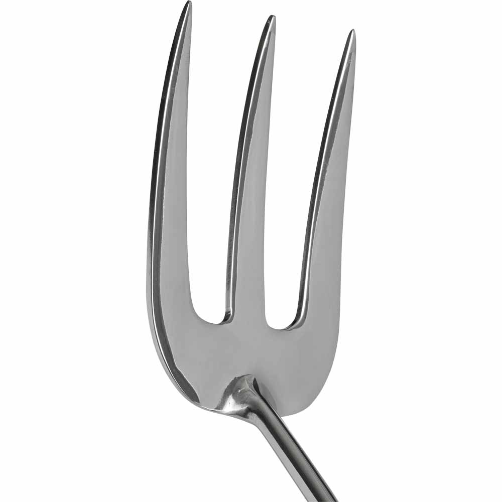 Wilko Wood Handle Stainless Steel Hand Fork Image 4