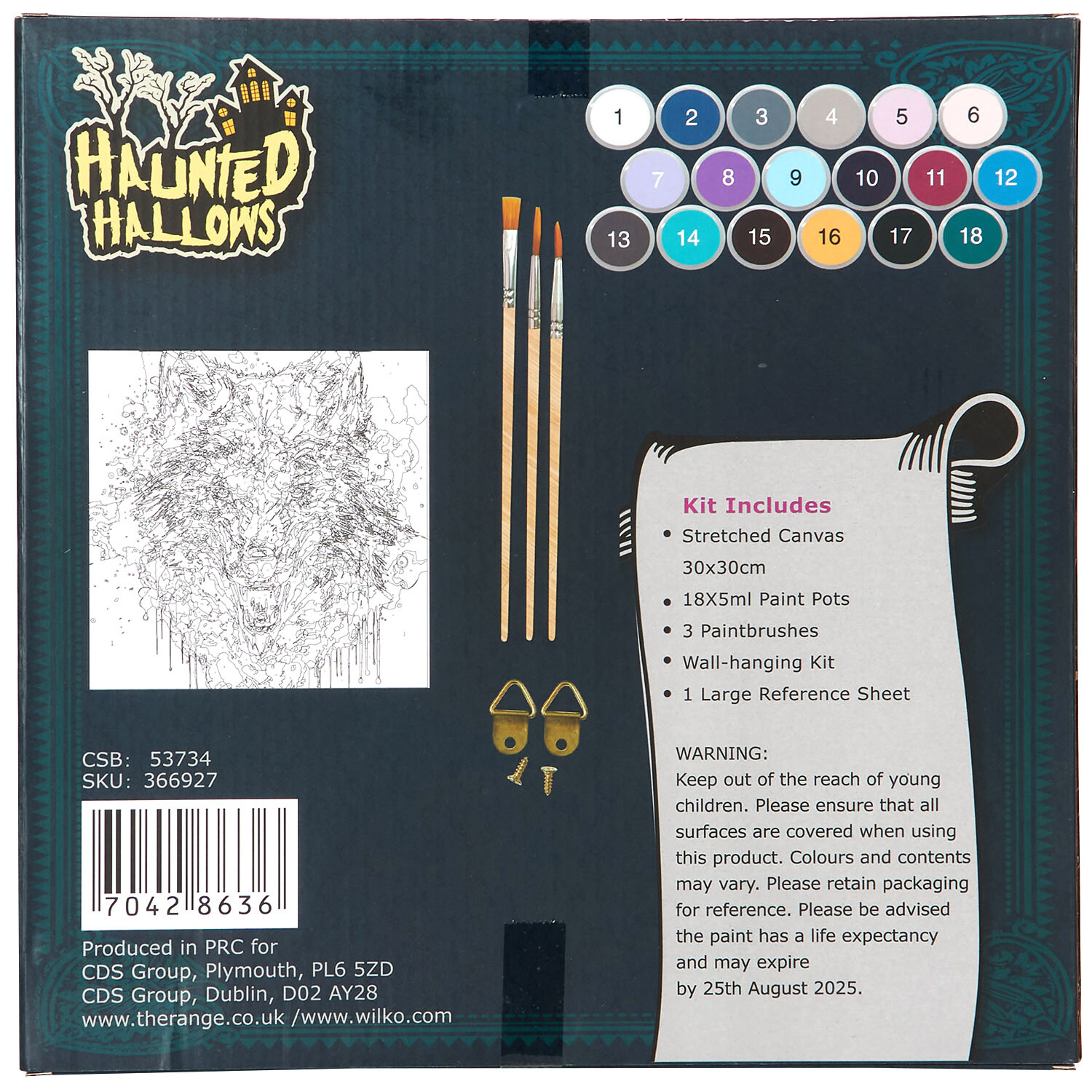 Wolf or Clown Paint By Number Set - Multicolour Image 4
