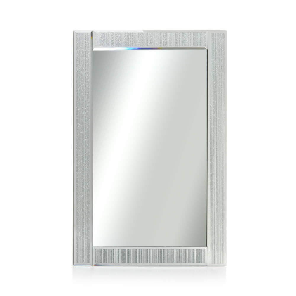 Wilko Glitter Frame Wall Mirror 40 x 60cm Image 1
