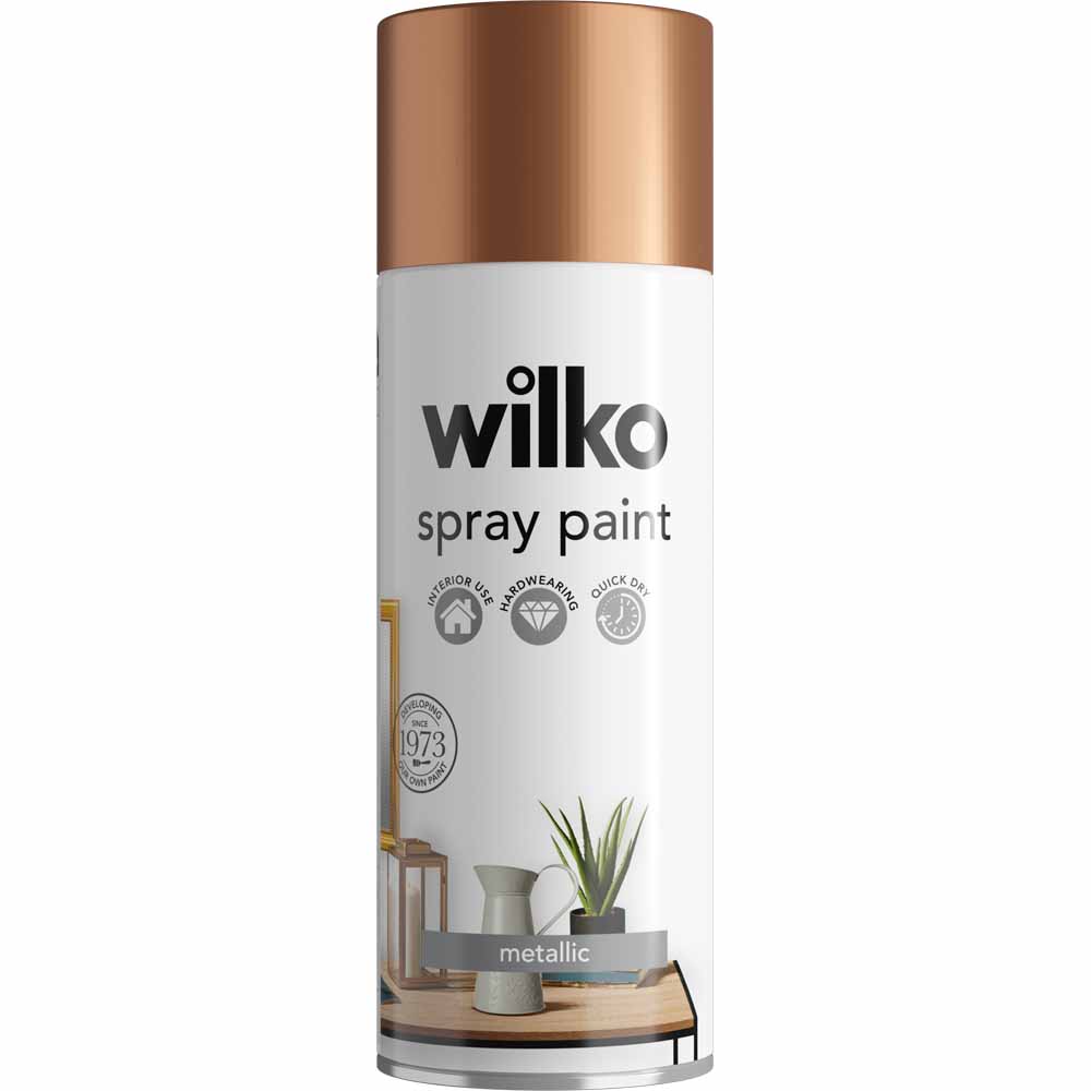 Wilko Copper Metallic Spray Paint 400ml Image