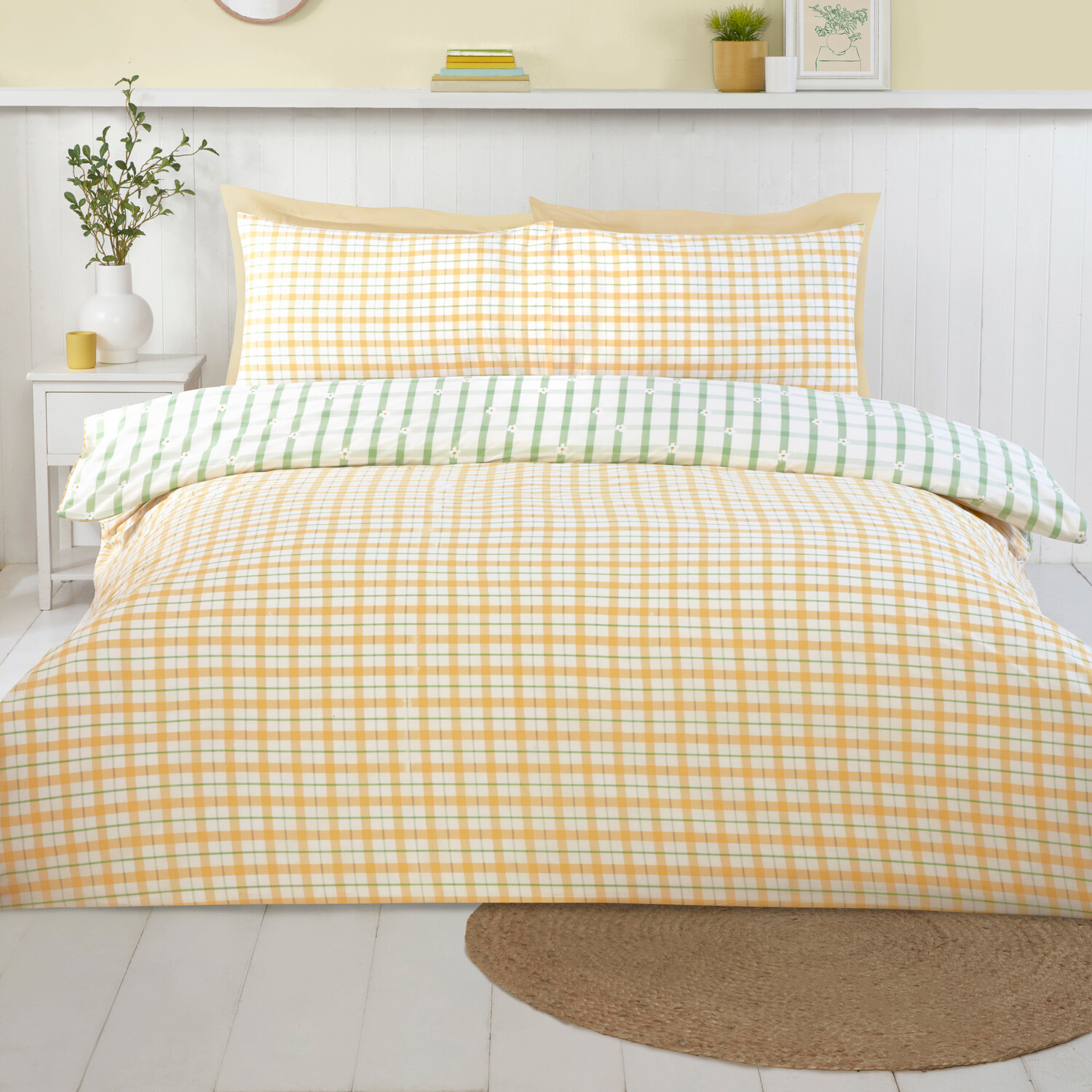 Spring Daisies Duvet Set White King Image 2