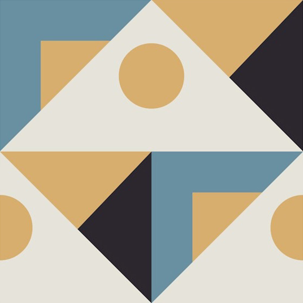 Bobbi Beck Eco Luxury Contemporary Triangle Geometric Blue Wallpaper Image 1