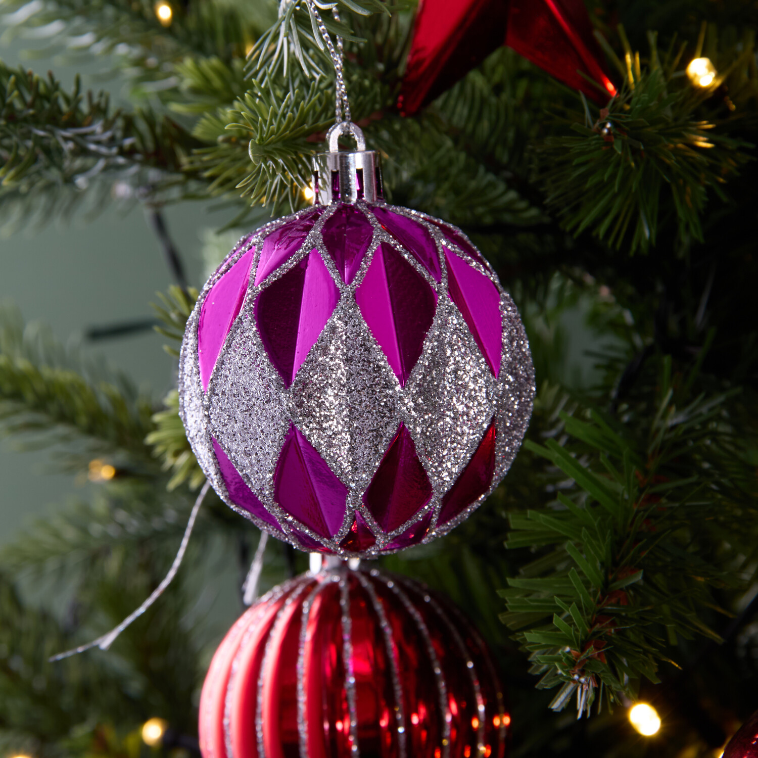 Pack of 25 Jingle Bell Boogie Baubles Red Image 2