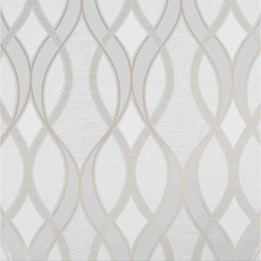 Sublime Ribbon Geometric Grey and Rose Gold Wallpaper Image 1