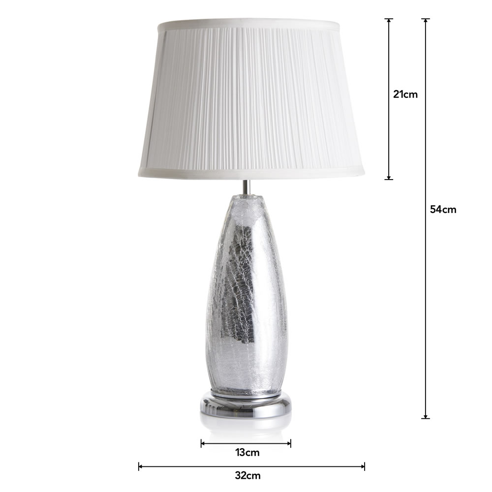 Wilko Isabelle Silver Table Lamp Image 6