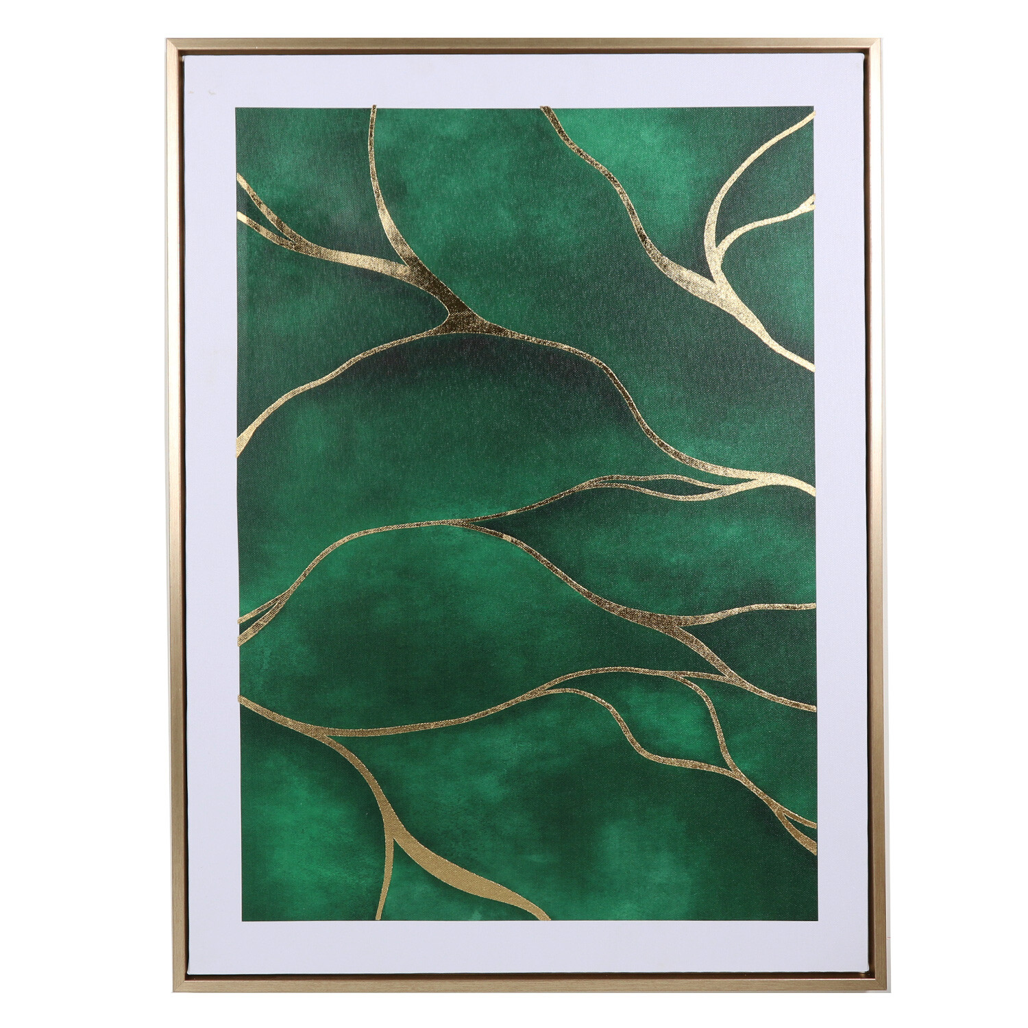 Framed Jade Foiled Canvas - Green Image 1