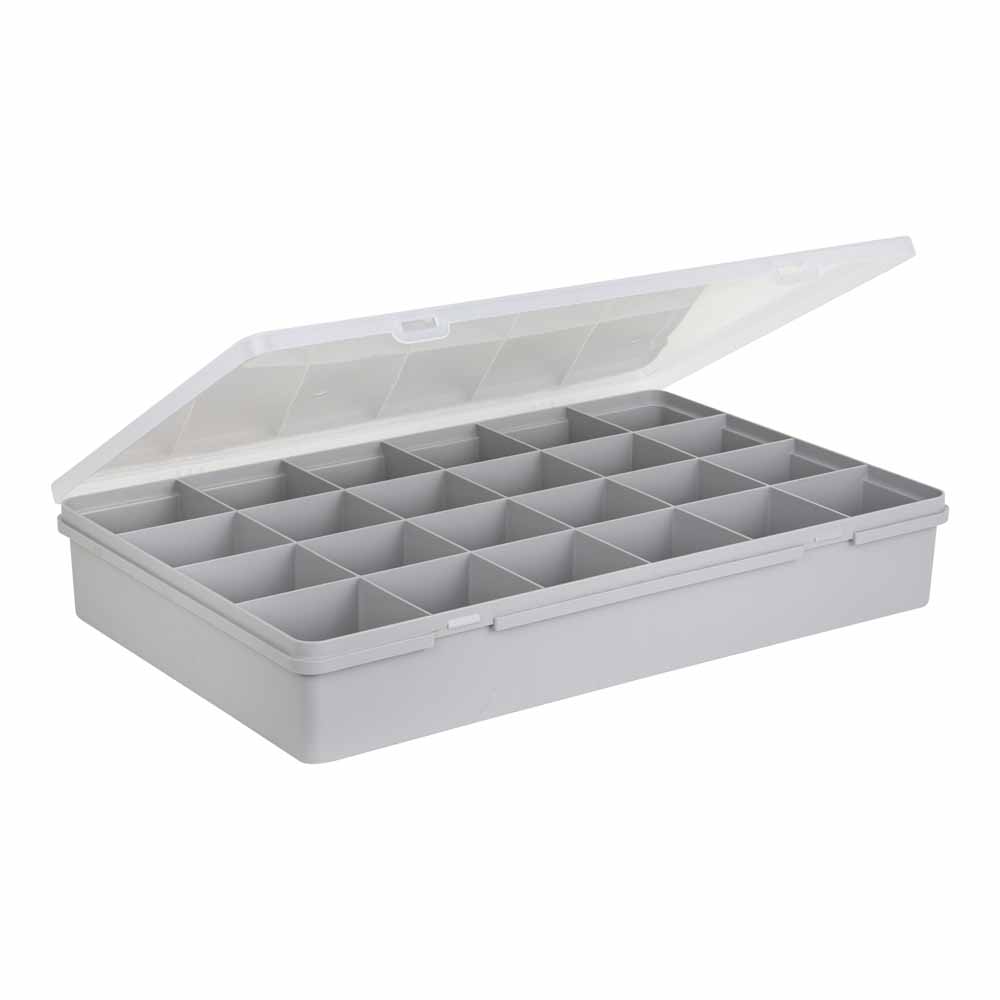 Wham Grey Bauble Organiser Box 24L Wilko