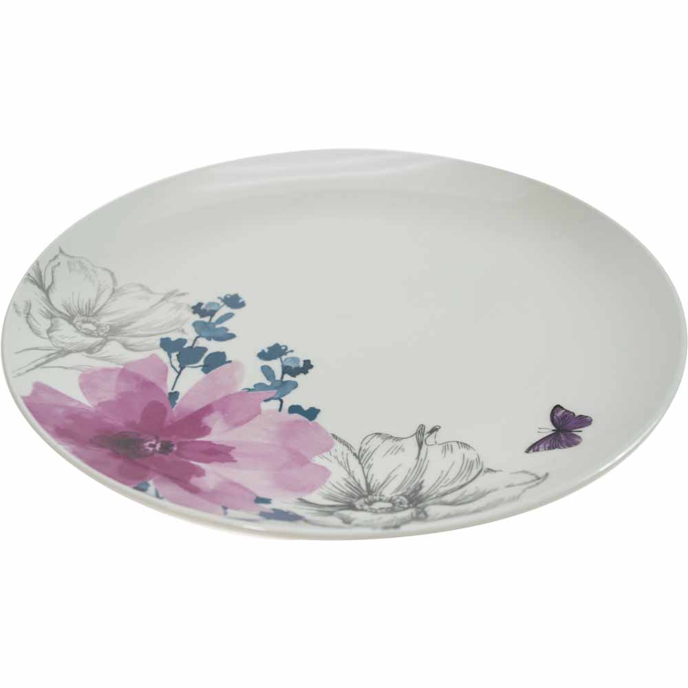 Wilko Sketched Floral Dinner Plate Image 3