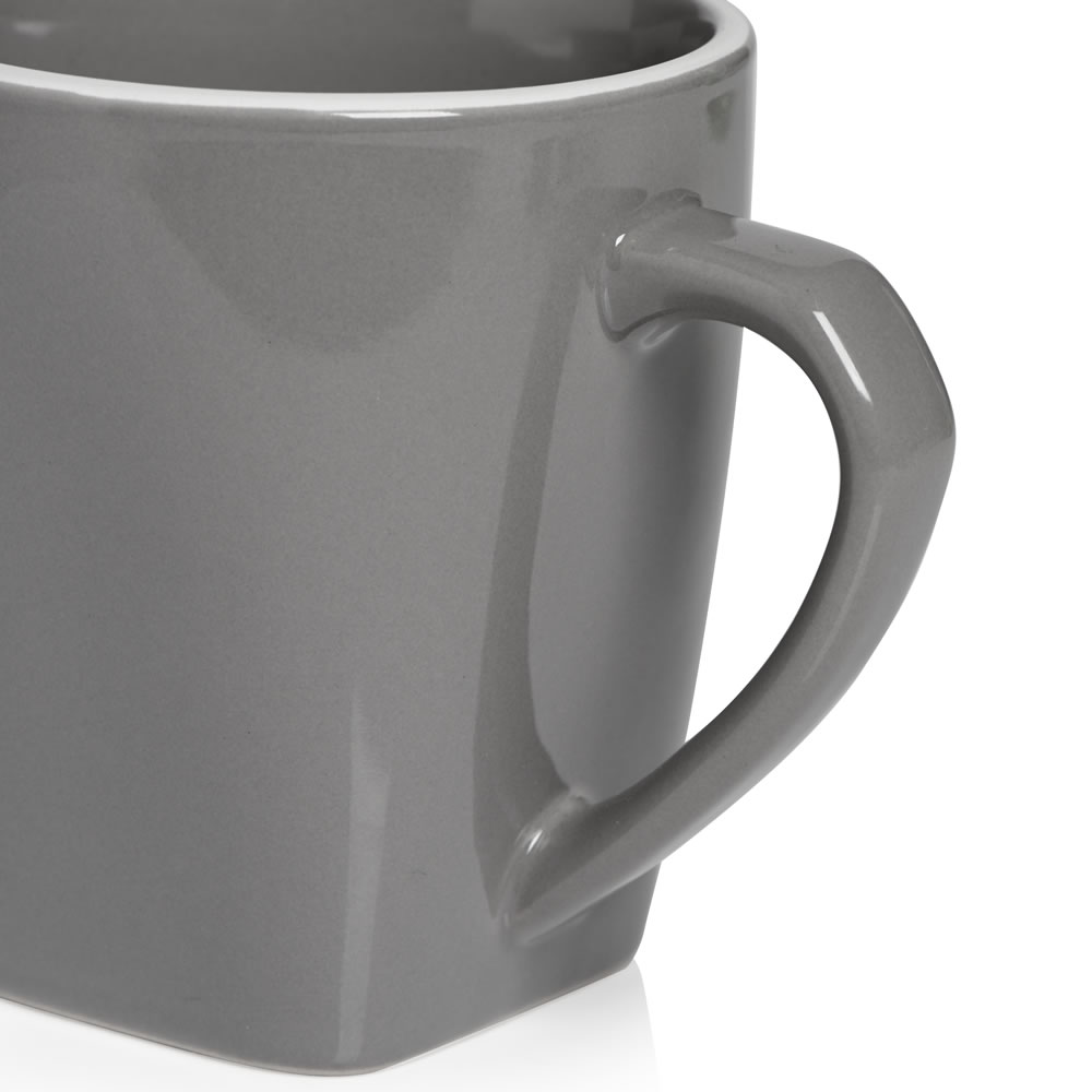 Wilko Taupe Ceramic Square Mug Image 3