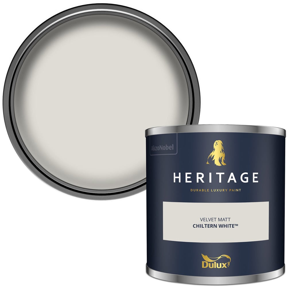 Dulux Heritage Walls and Ceilings Chiltern White Velvet Matt Emulsion Paint Tester Image 2
