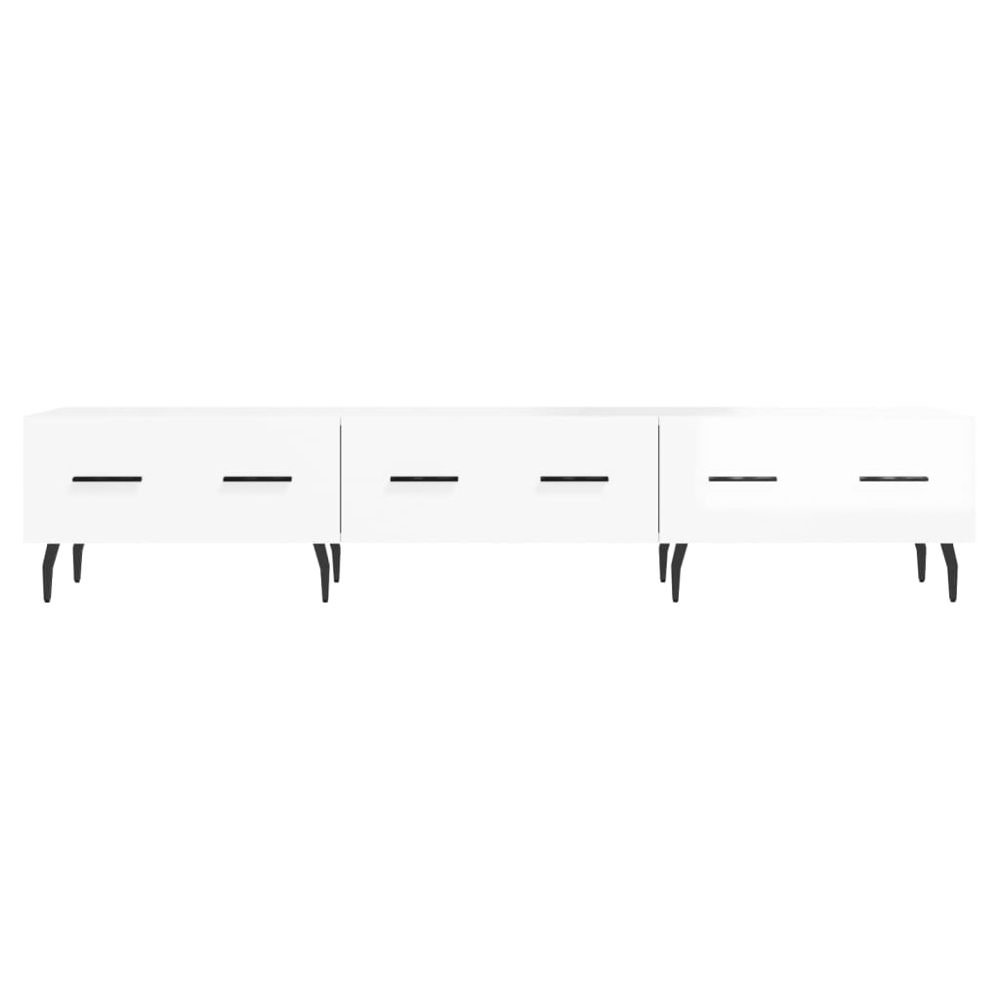 vidaXL 3 Drawer White TV Cabinet Image 5