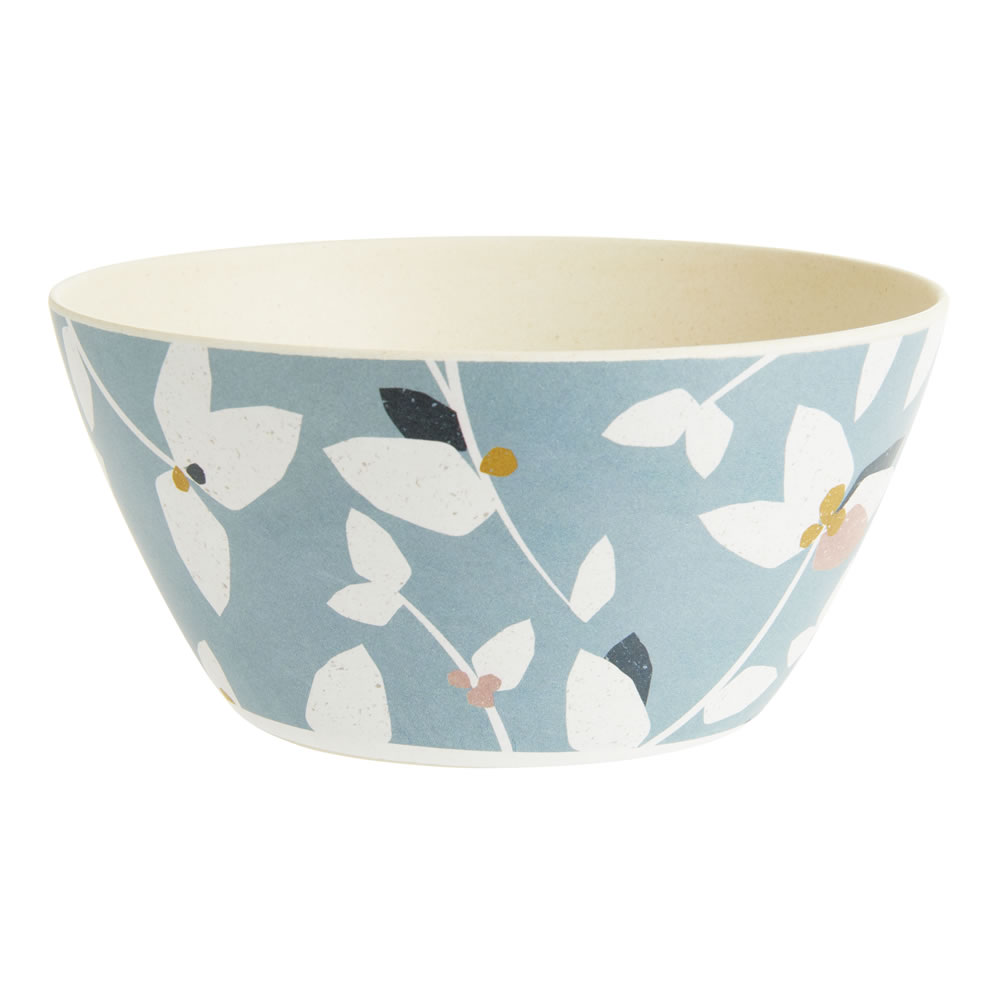 Wilko Bamboo Floral Design Bowl Wilko