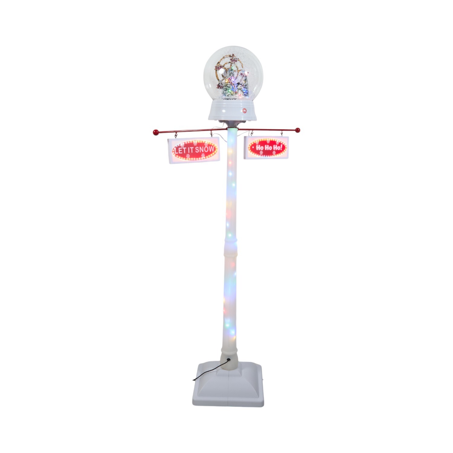 Snowing LED Christmas Lantern White Image 1