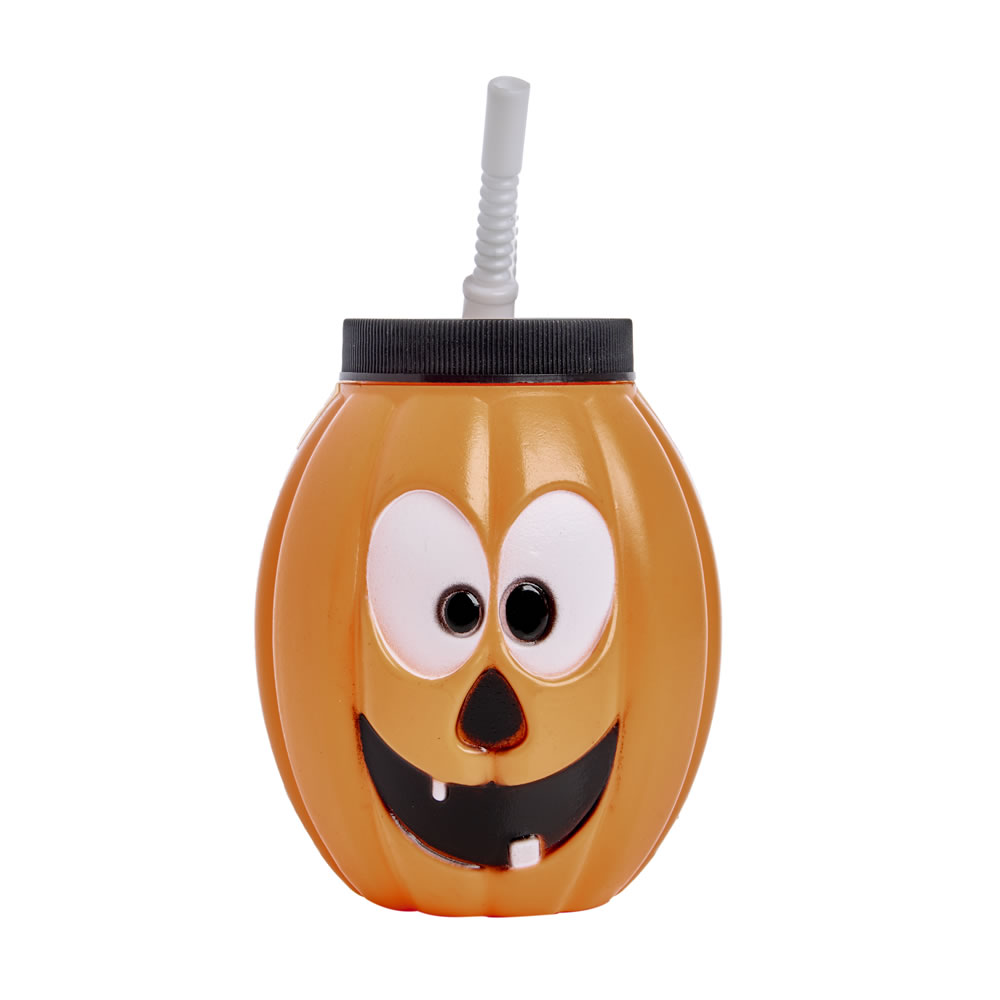 Wilko Halloween Pumpkin Sippy Cup Image 2