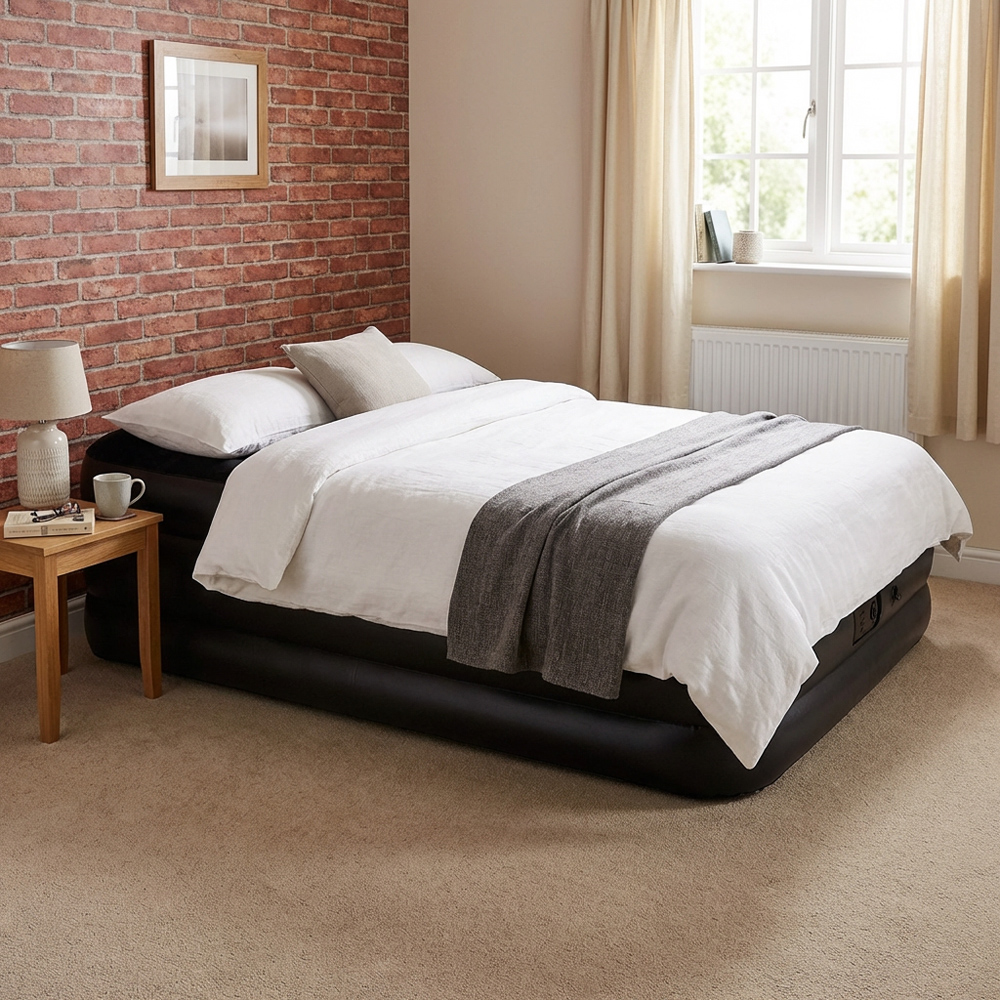 High Risedv Bed High Raised Queen Size Airbed with Pump | Wilko