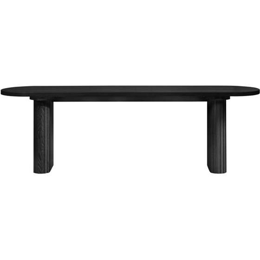 Birlea Axel 2 Seater Black Oval Fluted Dining Bench Image 3