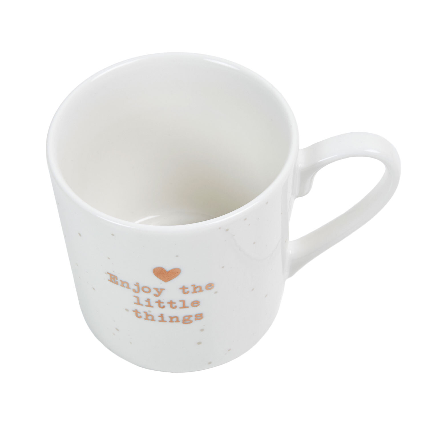 Gold Heart Conical Mug - White Image 2