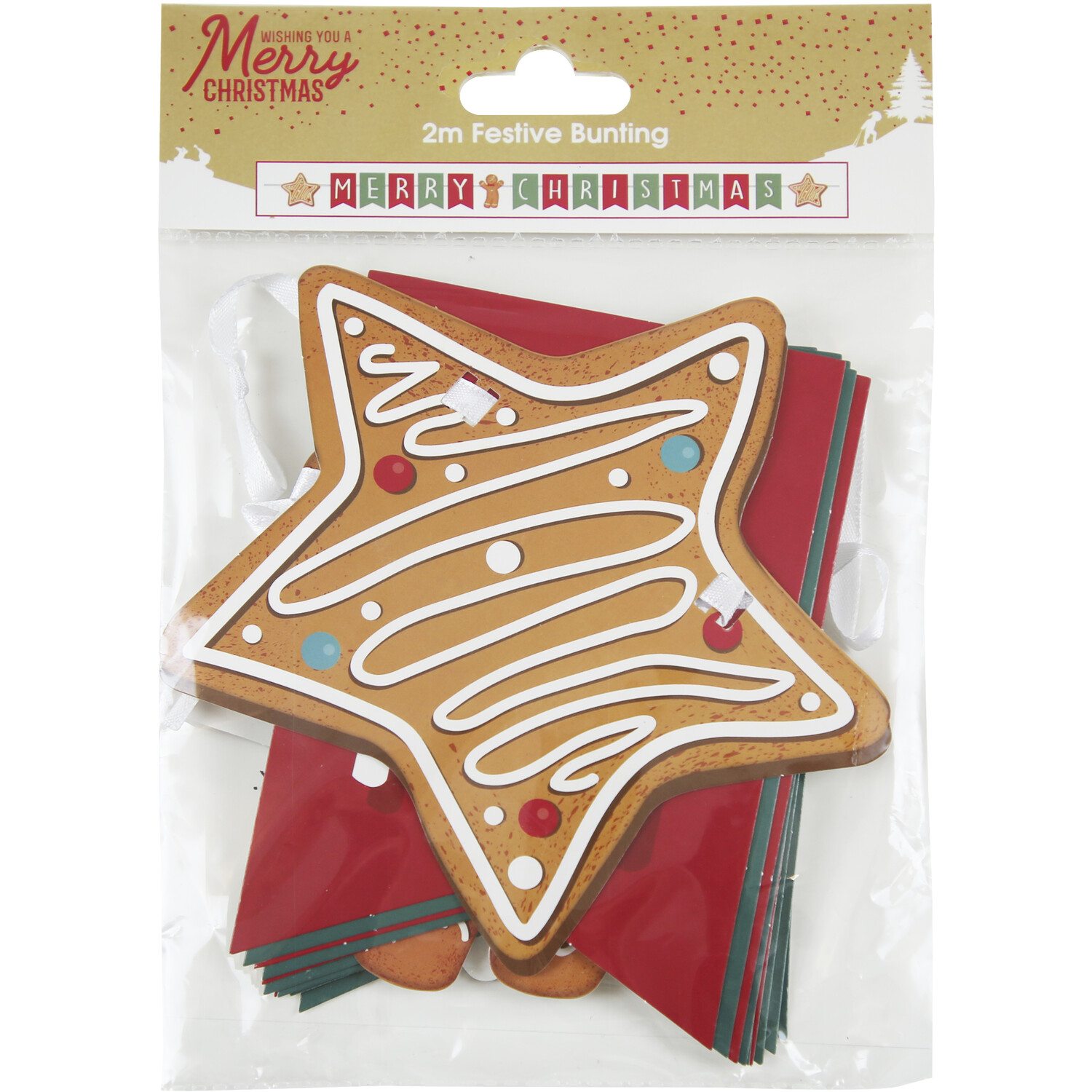 2m Festive Gingerbread Bunting Image