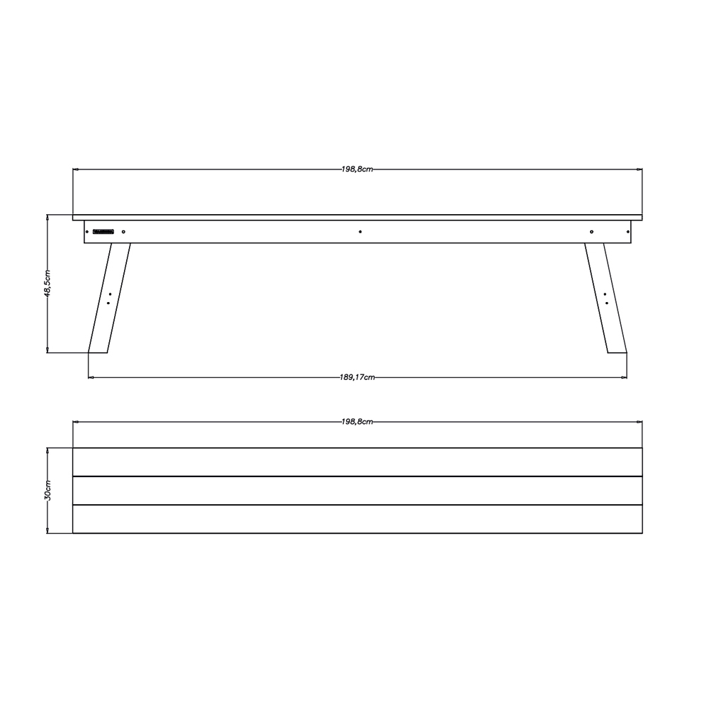 Tramontina Pine Wood 3 Piece Folding Dining Set Image 8