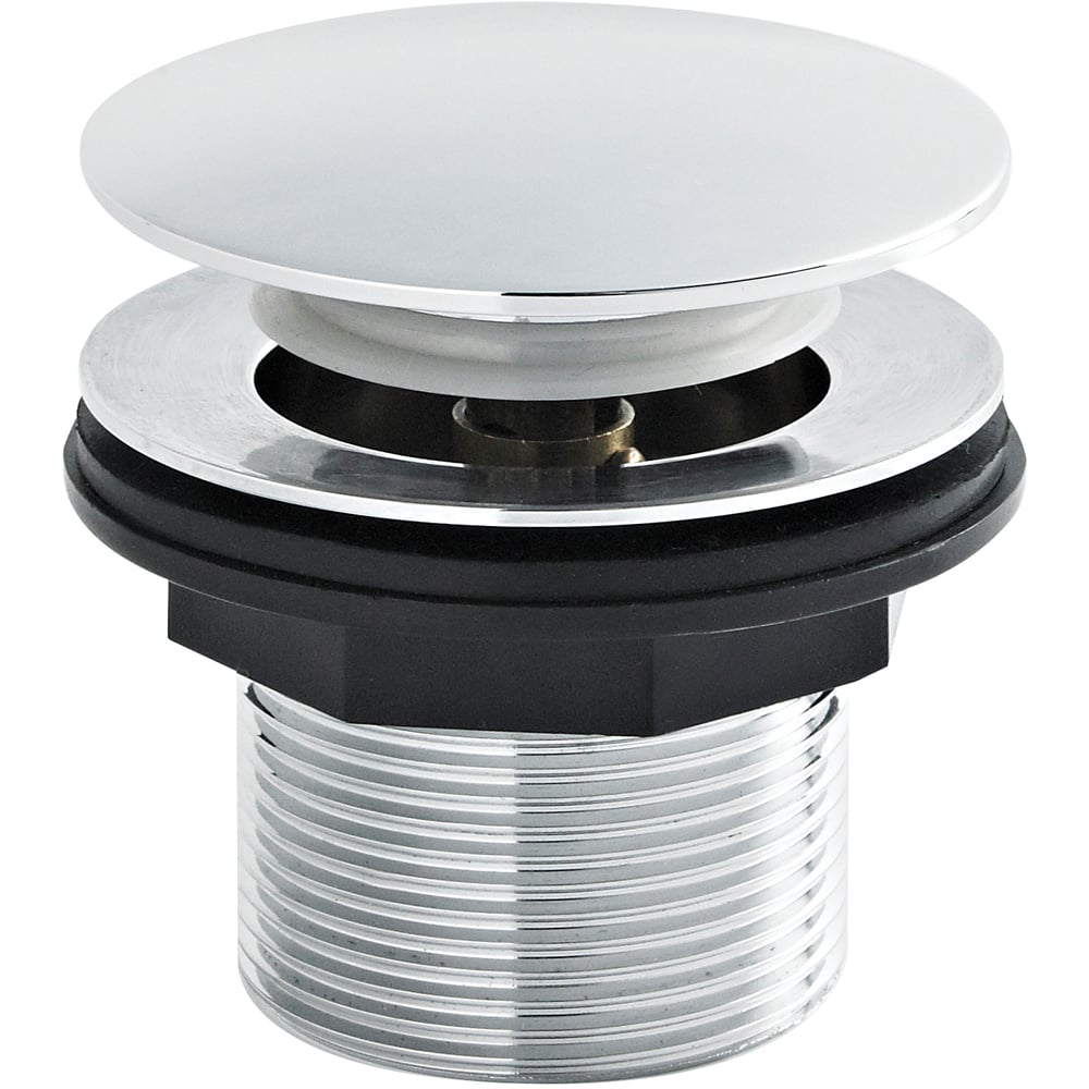 nuie Wastes and Extras Chrome Push Button Bath Waste 64mm Image 1
