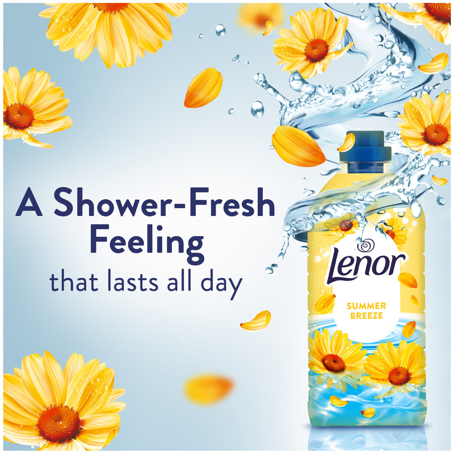 Lenor Shower Fresh Fabric Conditioner Summer Breeze 129w Image 4