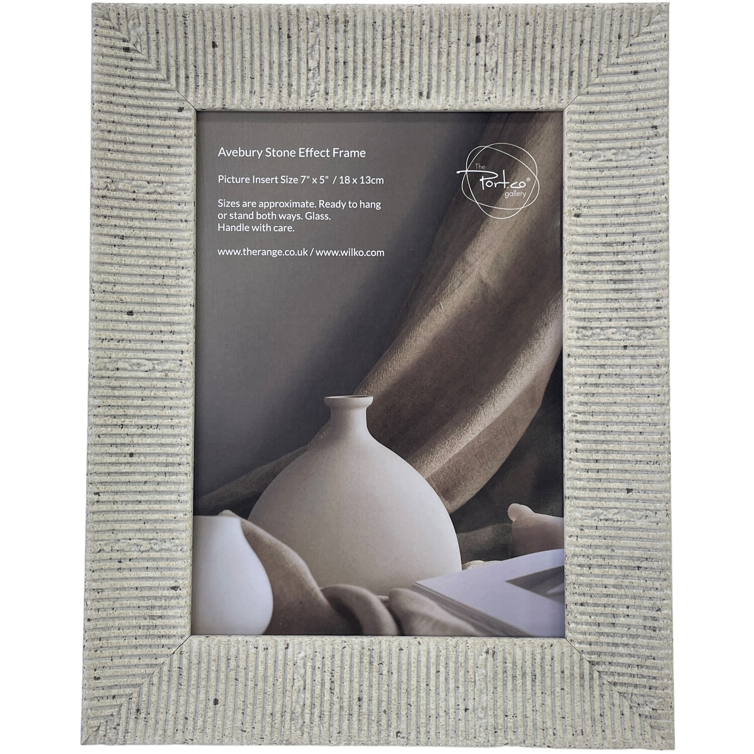 Avebury Stone Effect Photo Frame Neutral 7x5in Image 1