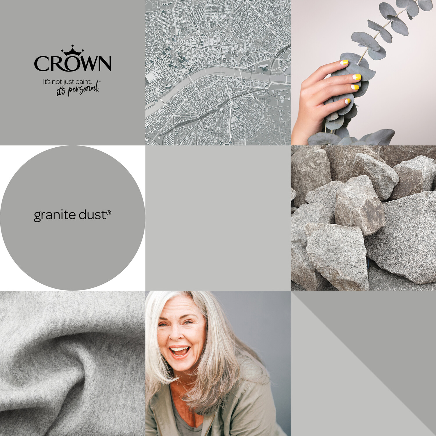 Crown Walls & Ceilings Granite Dust Mid Sheen Emulsion Paint 2.5L Image 7