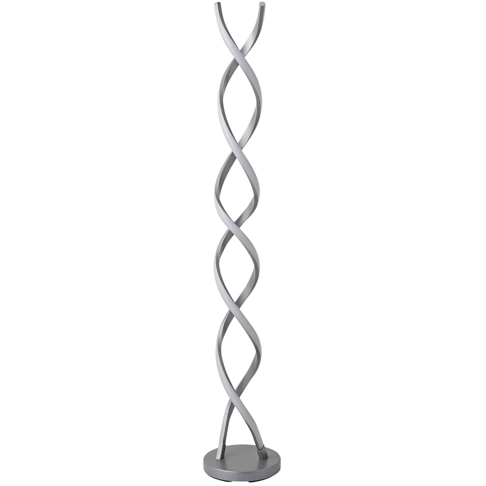 ValueLights Infinity Matte Silver Double Twist Integrated LED Floor Lamp Image 1