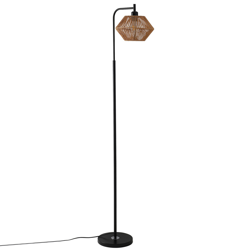 Living and Home Brown Irregular Shade Floor Lamp Image 1