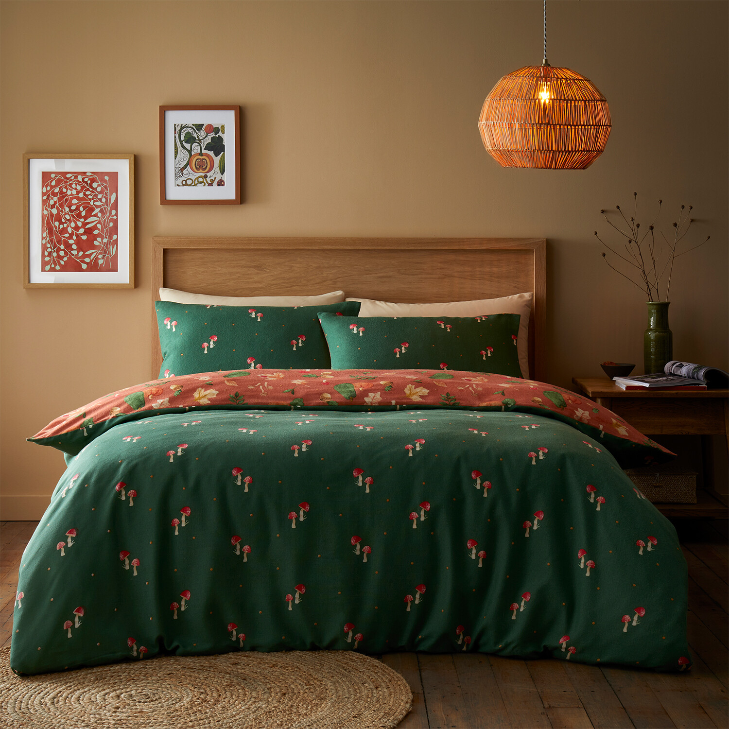 Pumpkin Harvest Duvet Set Rust Double Image 2