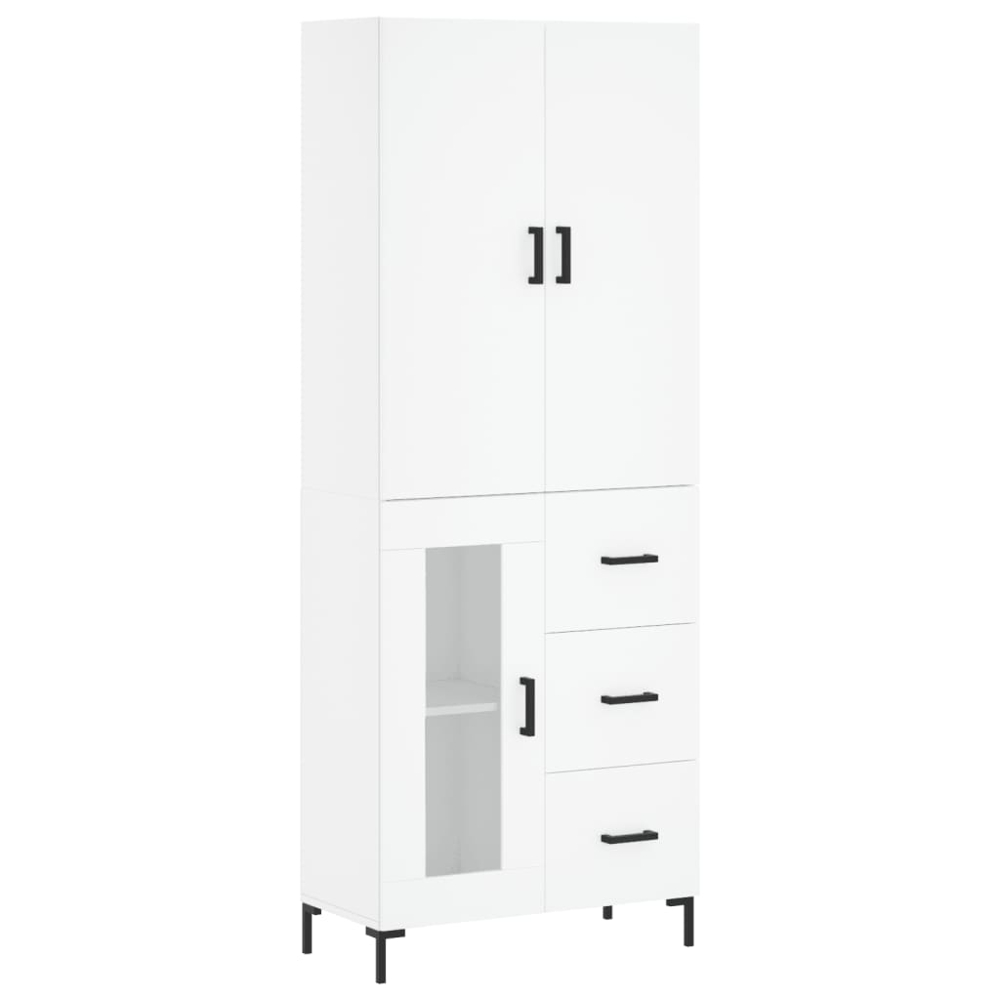 vidaXL 3 Door 3 Drawer White Highboard Image 2