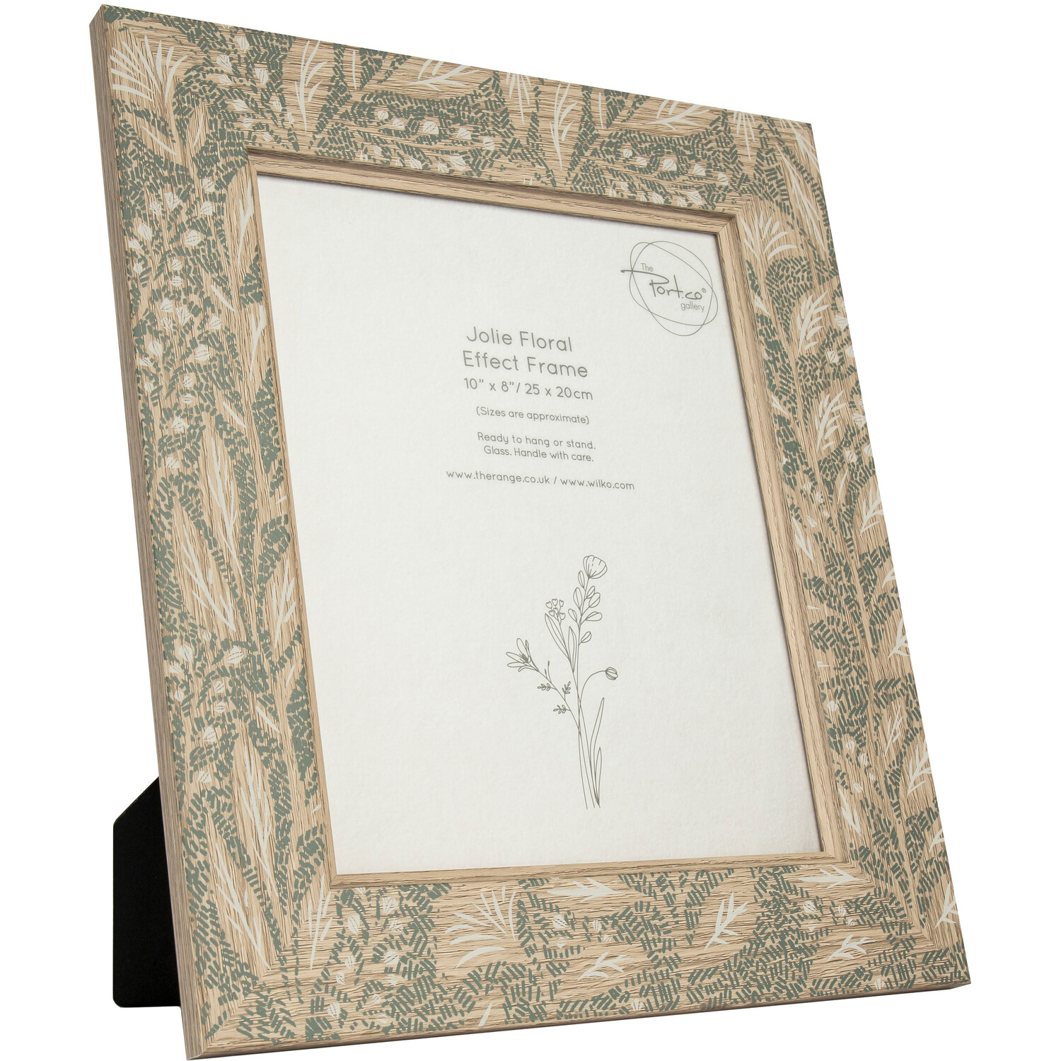 Jolie Floral Effect Frame Green 10x8in Image 1