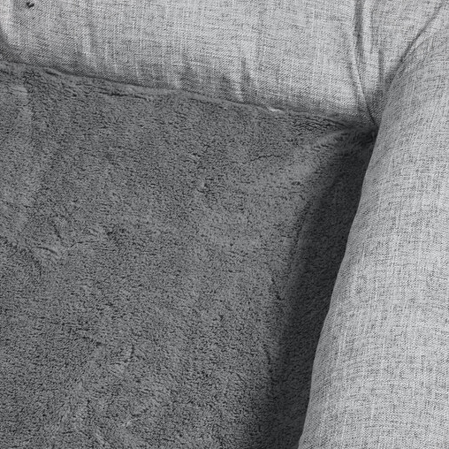 Memory Foam Bolster Bed Grey Image 4